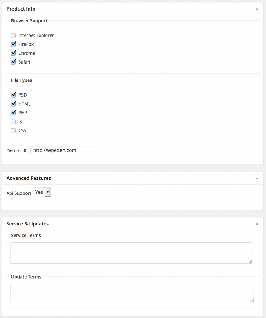 Advanced Custom Fields Admin Options Metaboxes