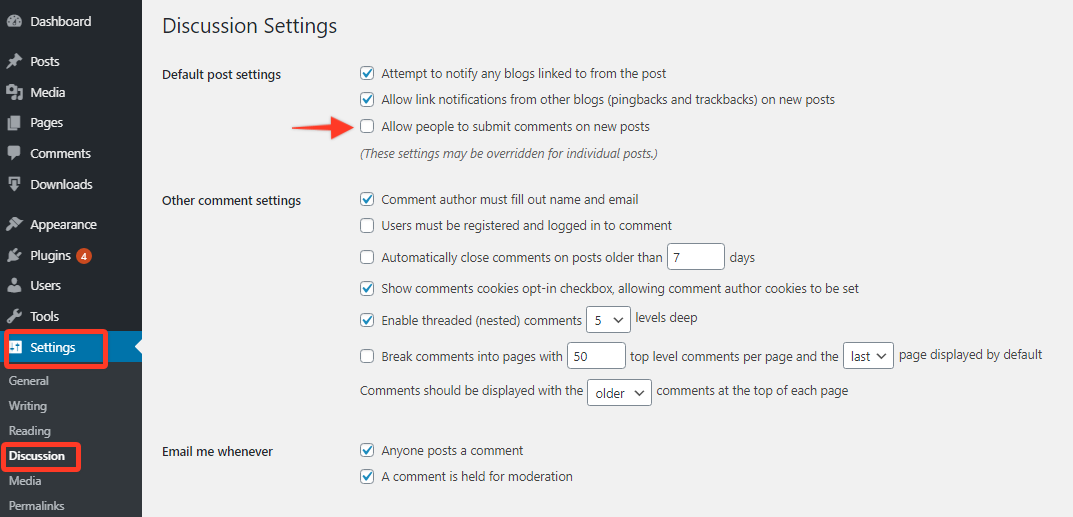 How To Disable Comments In WordPress - WordPress Download ...