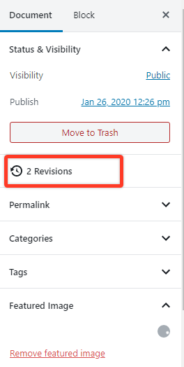 wordpress post types: revisions