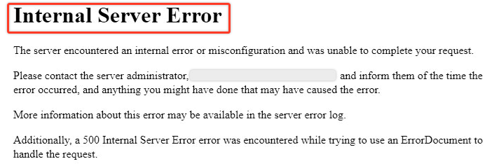 common wordpress error- internal server error