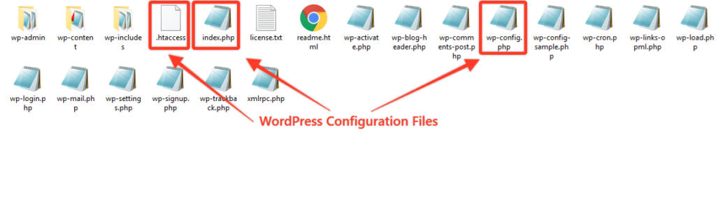 wordpress configuration files