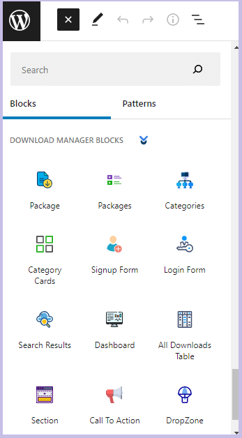 WordPress Download Manager Gutenberg Blocks