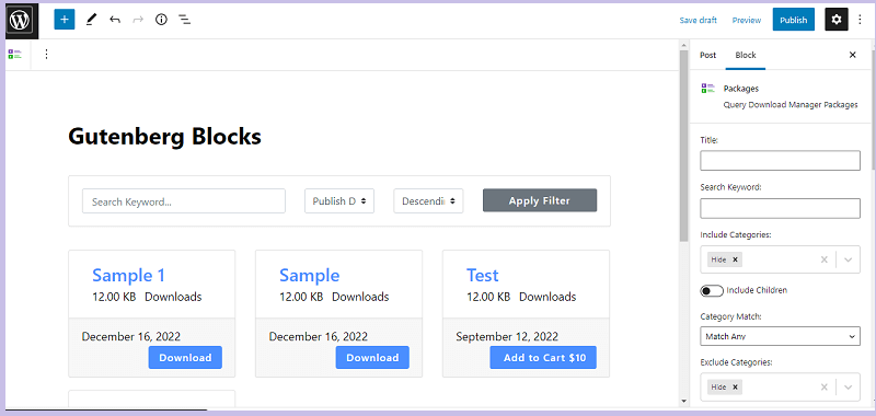 Introducing Gutenberg Blocks for WordPress Download Manager - WordPress  Download Manager